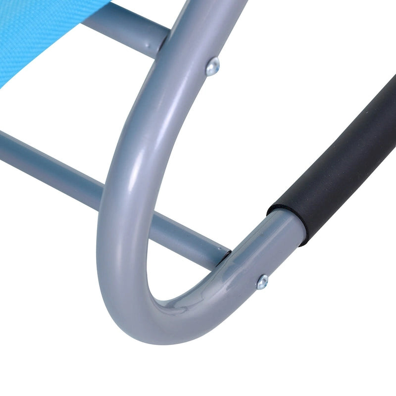 Chaise longue de patio Outsunny Zero Gravity avec dossier inclinable, oreiller détachable et tissu résistant aux intempéries