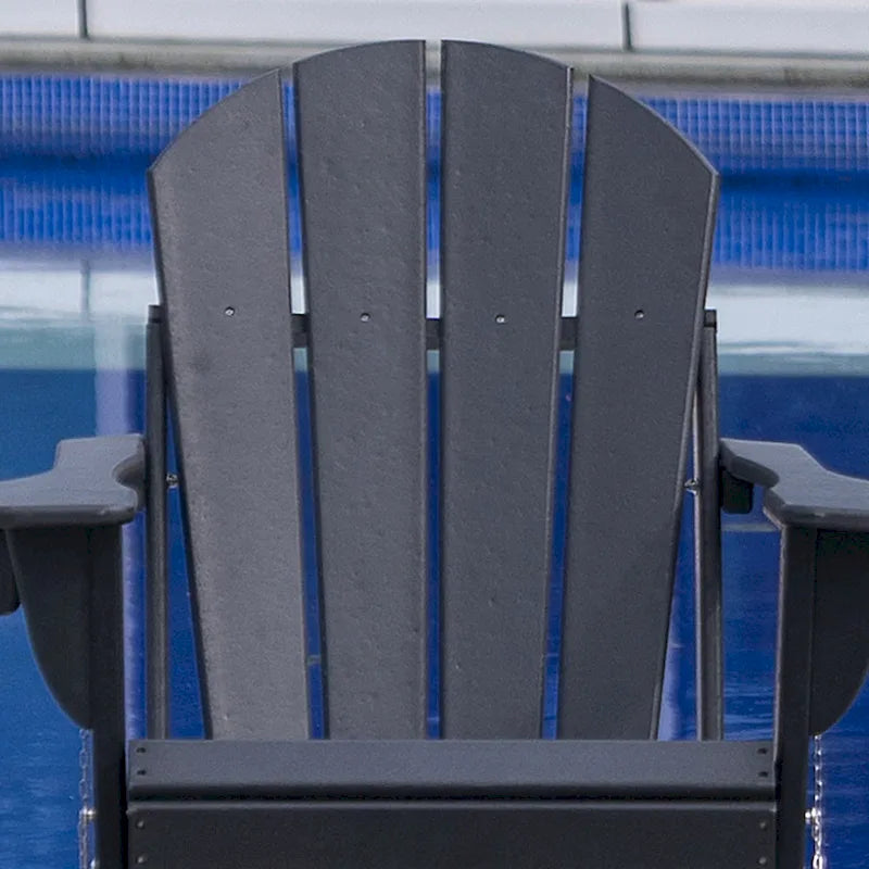 Chaise Adirondack pliante d'extérieur avec porte-gobelet