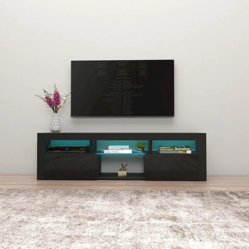 Meuble TV flottant mural Bari 160 avec 16 couleurs de LED