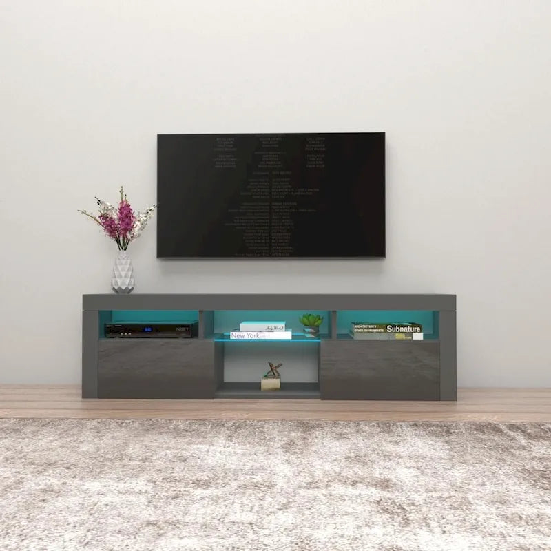 Meuble TV flottant mural Bari 160 avec 16 couleurs de LED