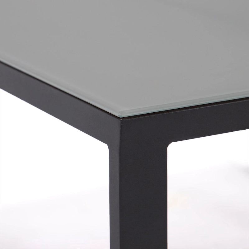 Ensemble sectionnel d'extérieur 3 pièces Chelsea en aluminium avec cadre noir pour patio, véranda et jardin