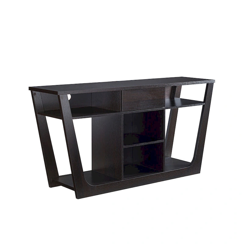 Meuble TV Dionte Modern 6 étagères, 1 tiroir, 152 cm, par Furniture of America