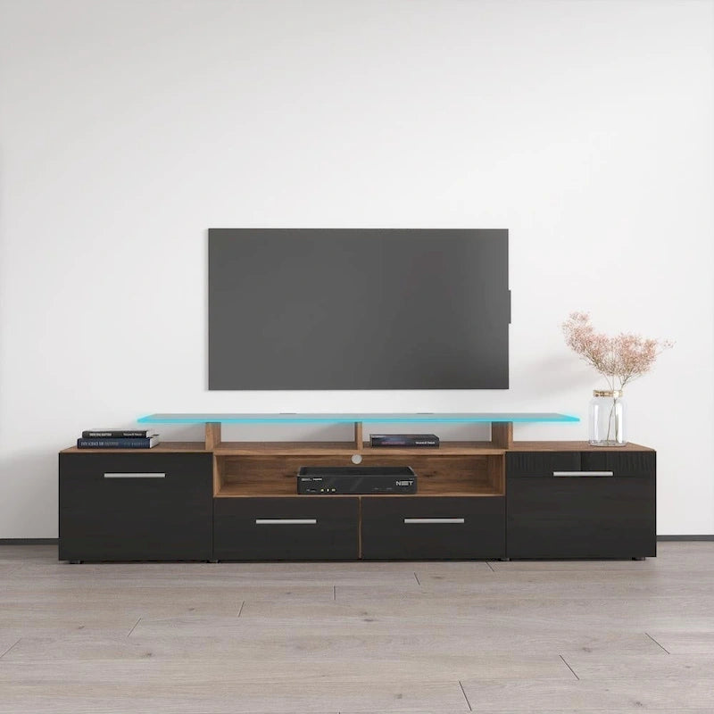 Meuble TV moderne Évora avec système d'éclairage LED