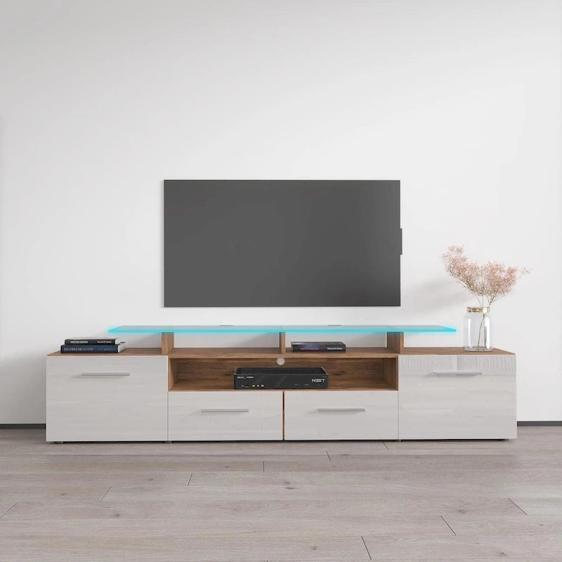 Meuble TV moderne Évora avec système d'éclairage LED