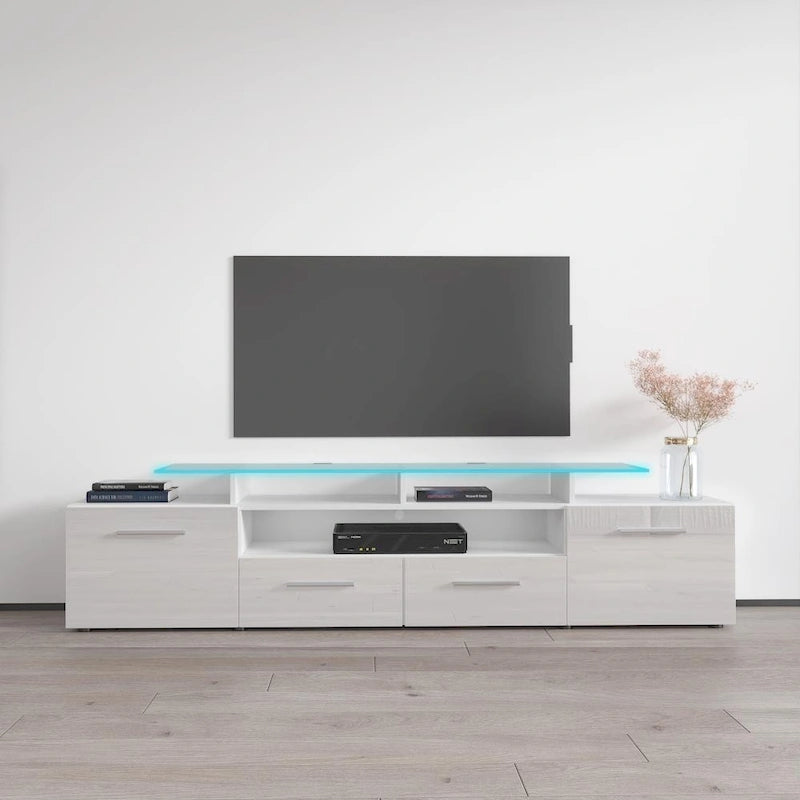 Meuble TV moderne Évora avec système d'éclairage LED