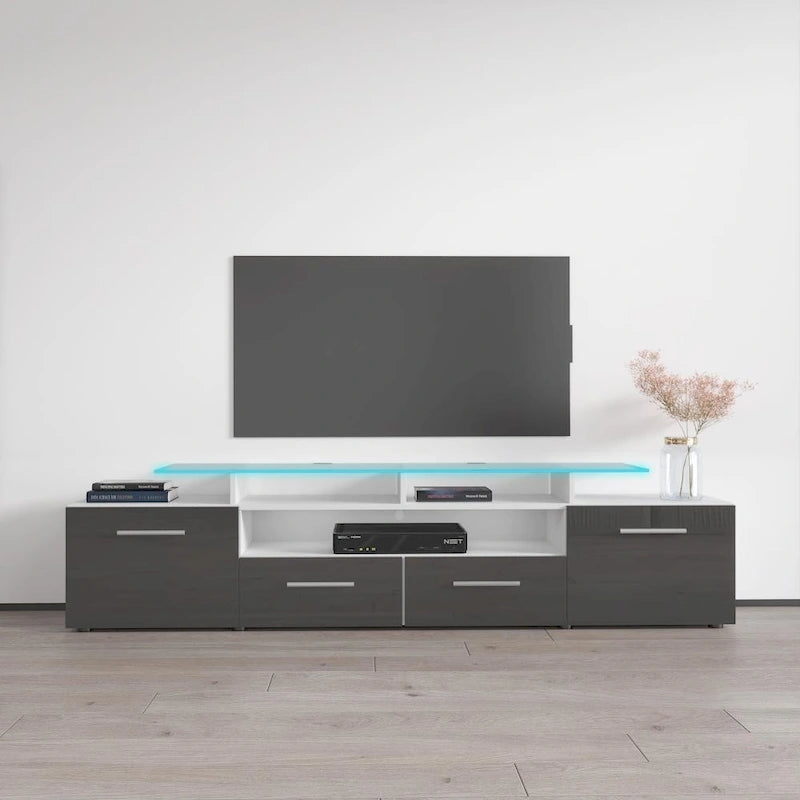 Meuble TV moderne Évora avec système d'éclairage LED