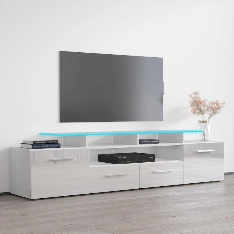 Meuble TV moderne Évora avec système d'éclairage LED