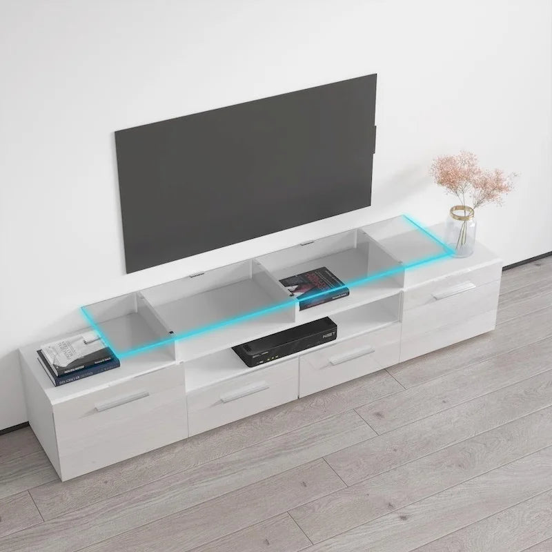 Meuble TV moderne Évora avec système d'éclairage LED