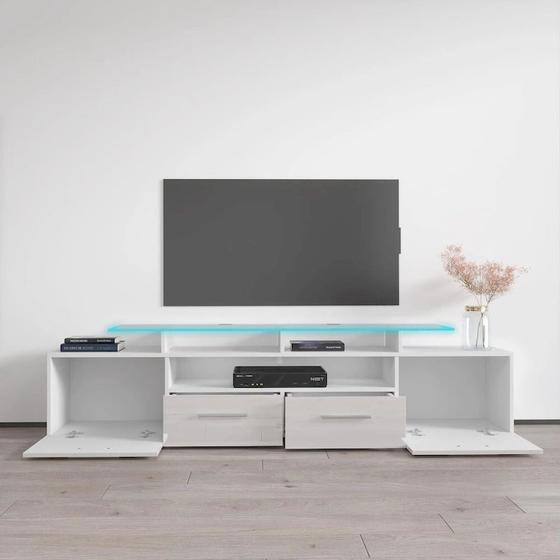 Meuble TV moderne Évora avec système d'éclairage LED