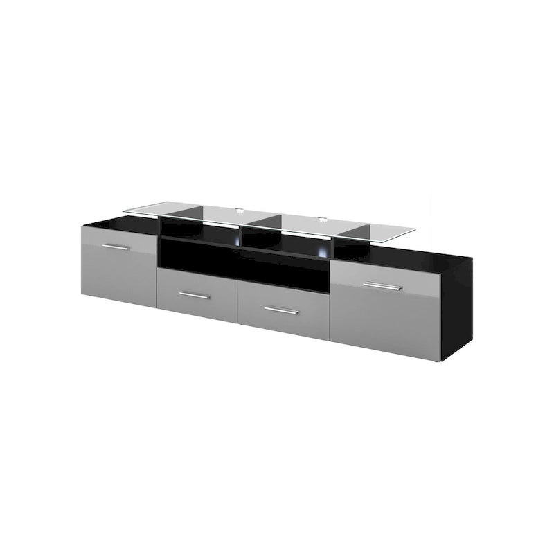 Meuble TV moderne Évora avec système d'éclairage LED