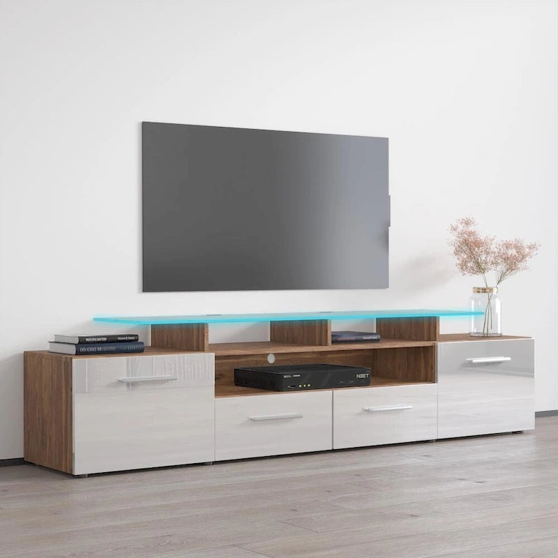 Meuble TV moderne Évora avec système d'éclairage LED
