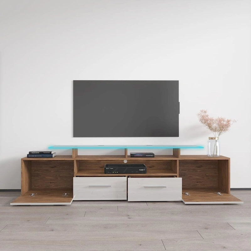 Meuble TV moderne Évora avec système d'éclairage LED