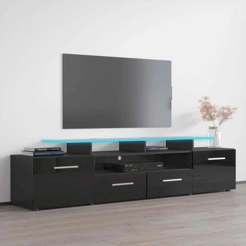 Meuble TV moderne Évora avec système d'éclairage LED