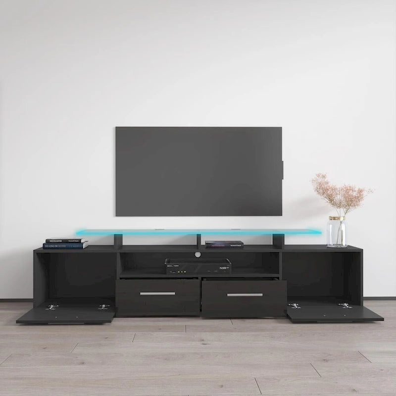 Meuble TV moderne Évora avec système d'éclairage LED