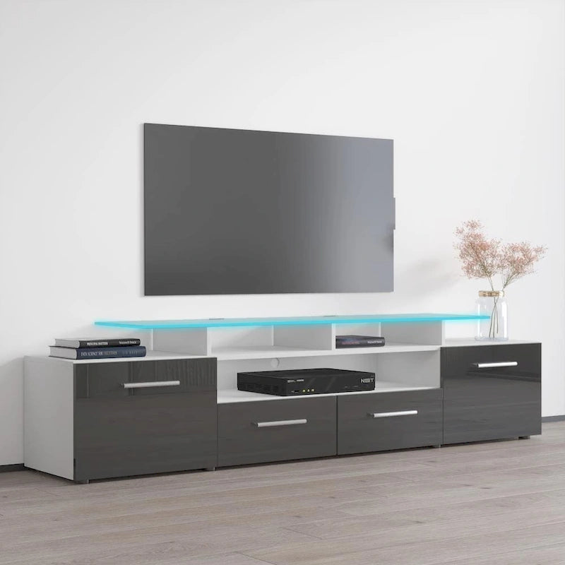 Meuble TV moderne Évora avec système d'éclairage LED