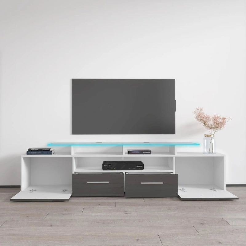 Meuble TV moderne Évora avec système d'éclairage LED