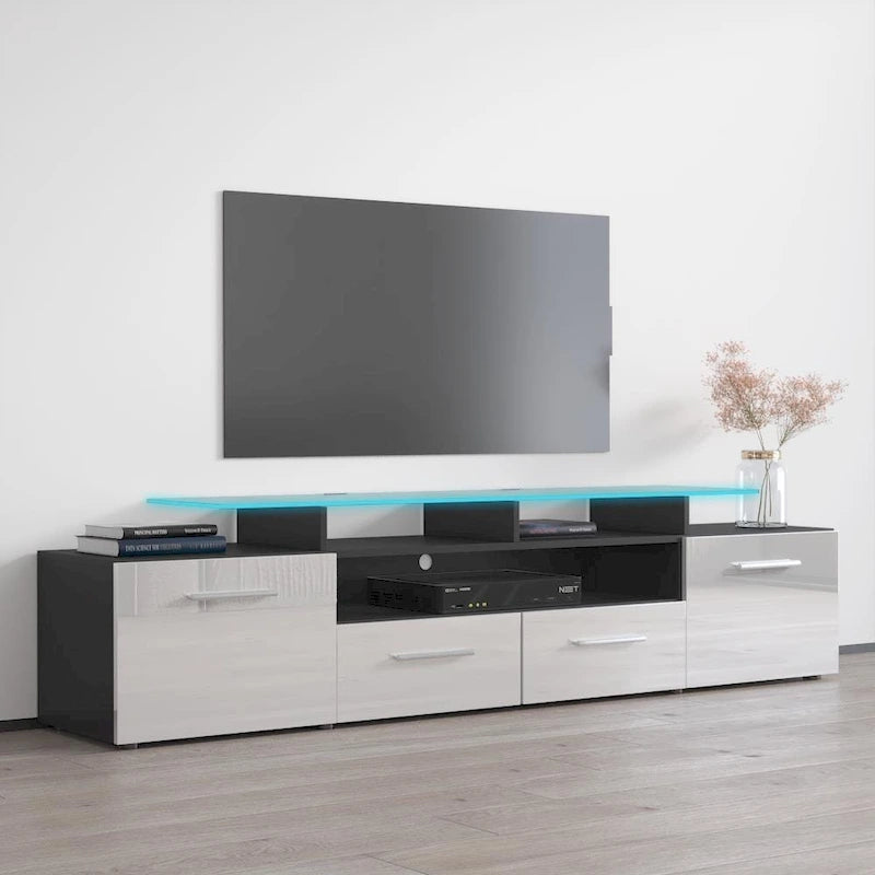 Meuble TV moderne Évora avec système d'éclairage LED