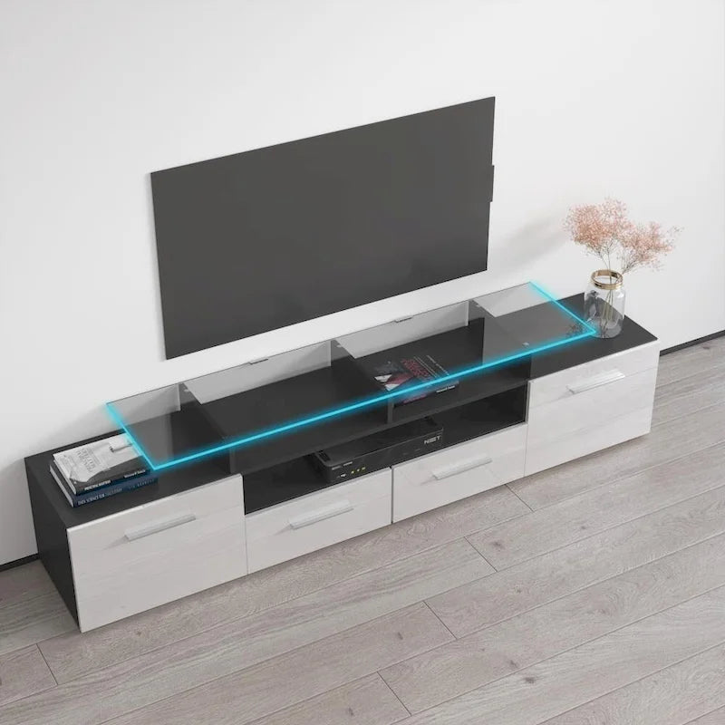 Meuble TV moderne Évora avec système d'éclairage LED