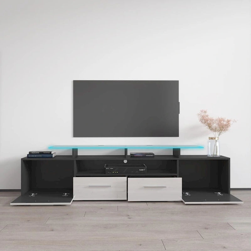 Meuble TV moderne Évora avec système d'éclairage LED