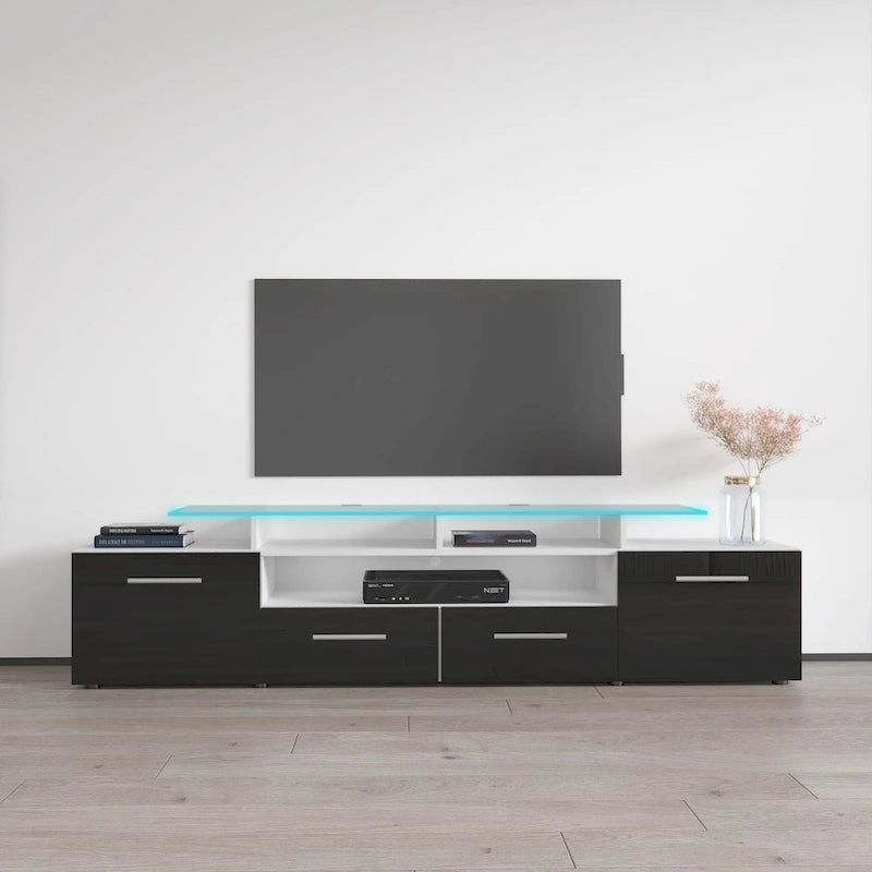 Meuble TV moderne Évora avec système d'éclairage LED