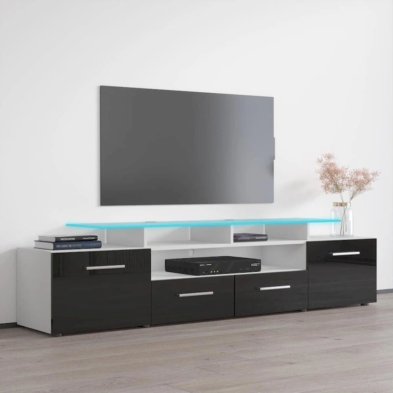 Meuble TV moderne Évora avec système d'éclairage LED