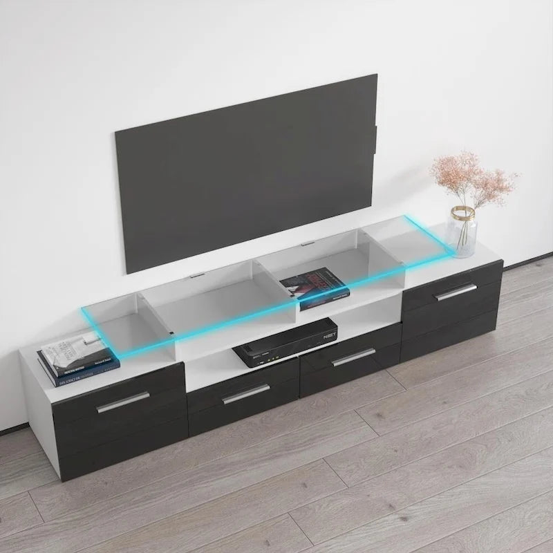 Meuble TV moderne Évora avec système d'éclairage LED