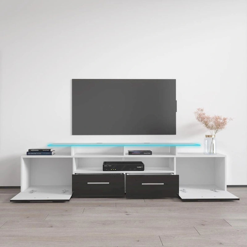 Meuble TV moderne Évora avec système d'éclairage LED