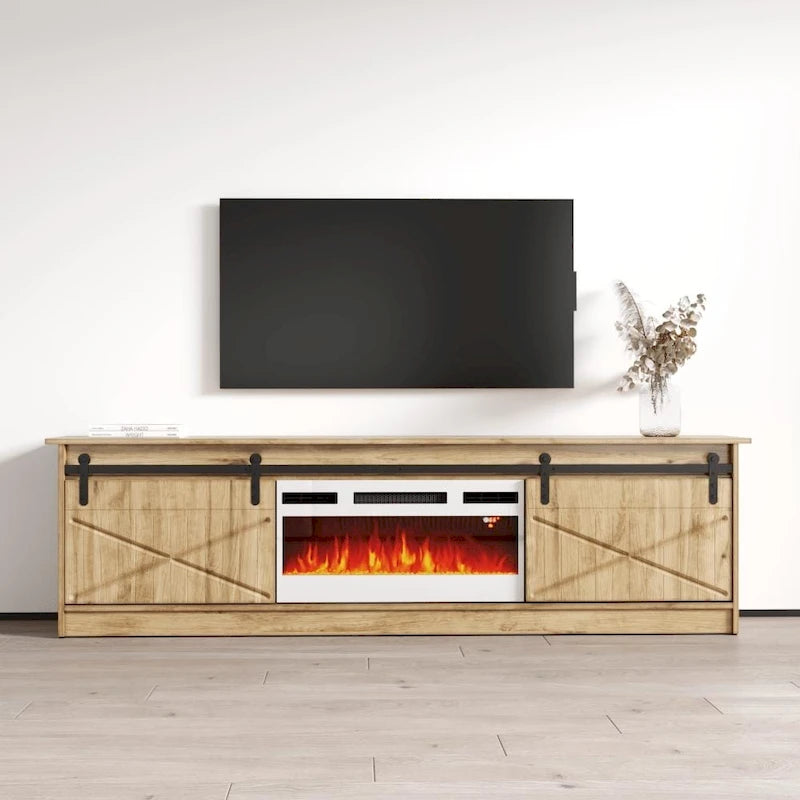 Meuble TV Granero WH-EF avec cheminée électrique 79
