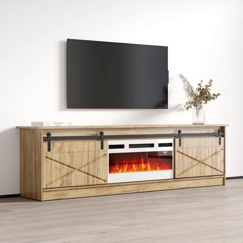Meuble TV Granero WH-EF avec cheminée électrique 79