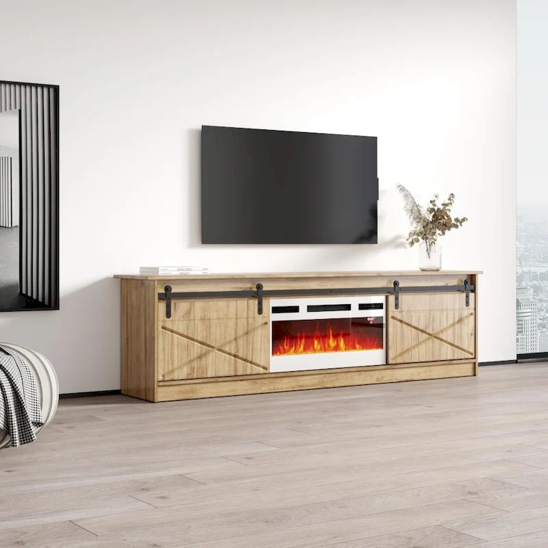 Meuble TV Granero WH-EF avec cheminée électrique 79