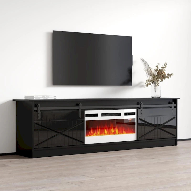 Meuble TV Granero WH-EF avec cheminée électrique 79