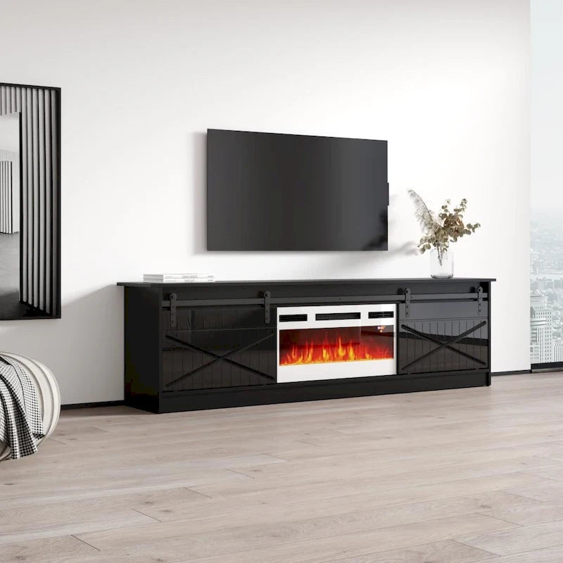 Meuble TV Granero WH-EF avec cheminée électrique 79