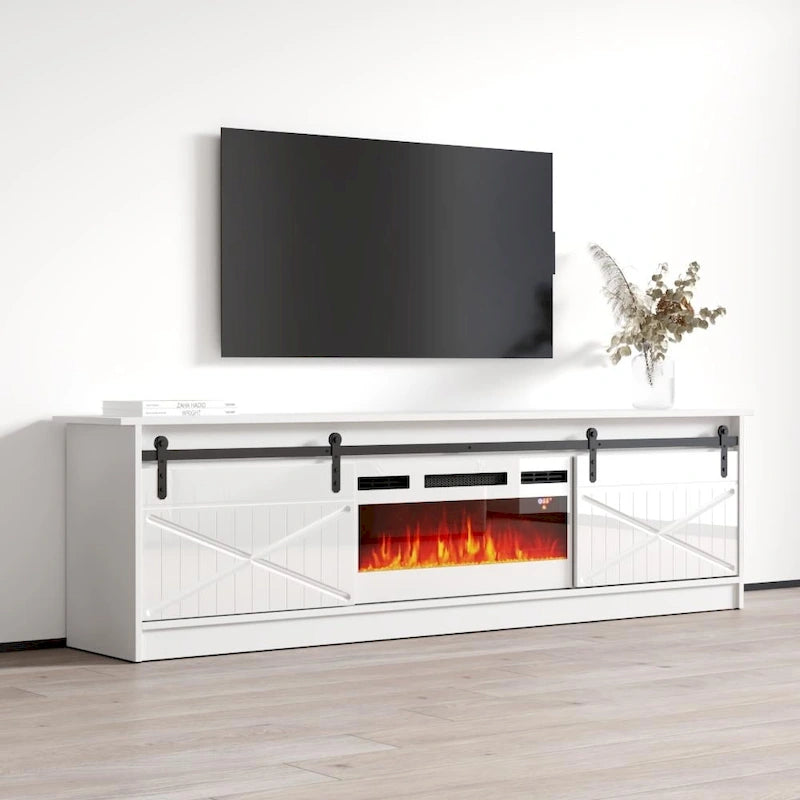 Meuble TV Granero WH-EF avec cheminée électrique 79