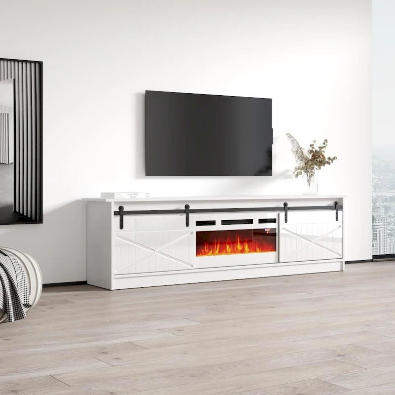 Meuble TV Granero WH-EF avec cheminée électrique 79