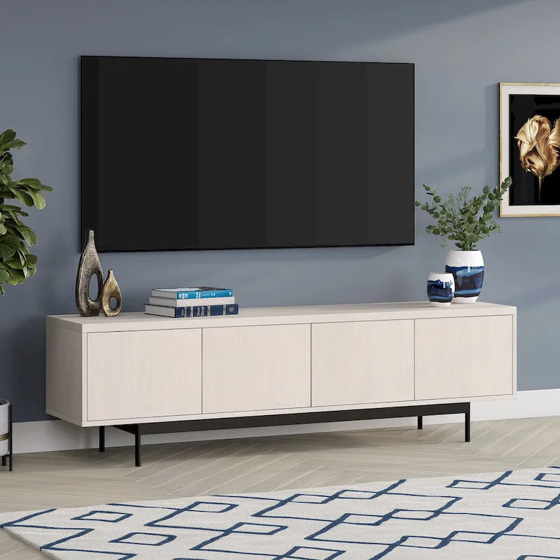 Meuble TV rectangulaire Abington pour téléviseurs jusqu'à 75 po - 69,5 po de large