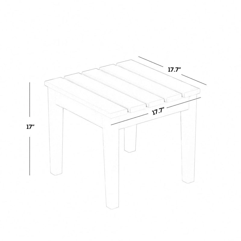 Chaise longue de piscine inclinable Polytrends Shoreside Modern Poly Eco-Friendly toutes saisons avec roues et table d'appoint (ensemble 3 pièces)