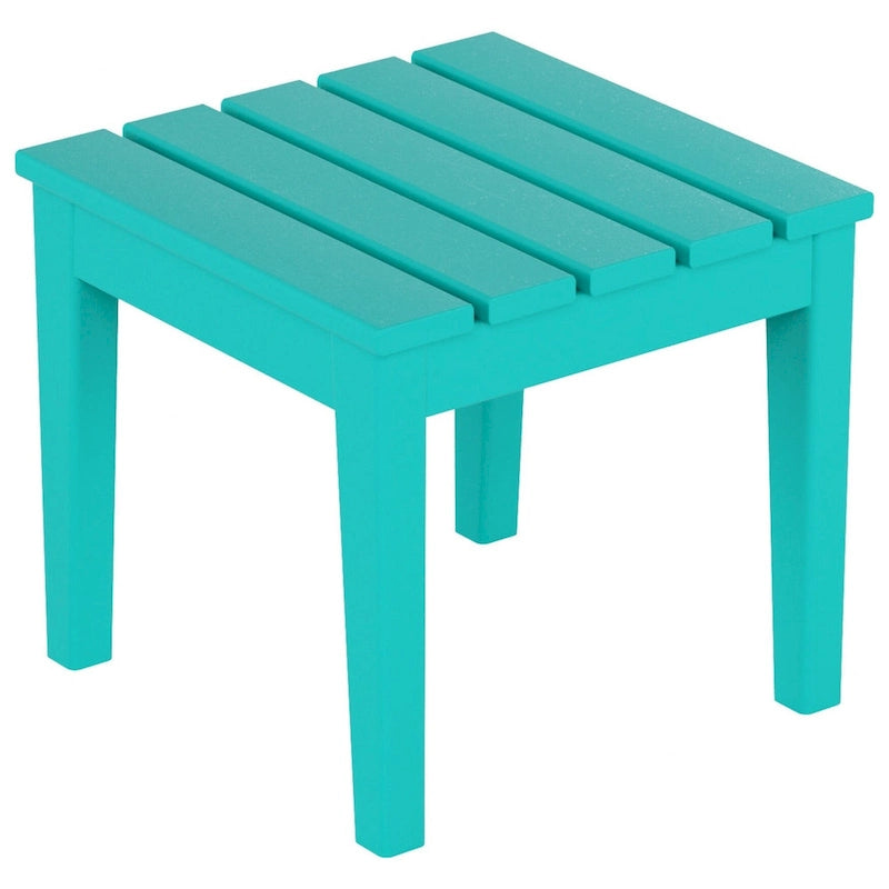 Chaise longue de piscine inclinable Polytrends Shoreside Modern Poly Eco-Friendly toutes saisons avec roues et table d'appoint (ensemble 3 pièces)