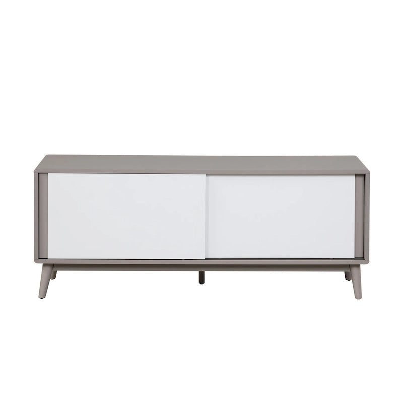 Meuble TV Brookside Madison Mid Century Modern pour téléviseurs jusqu'à 65 pouces avec portes coulissantes et gestion des câbles