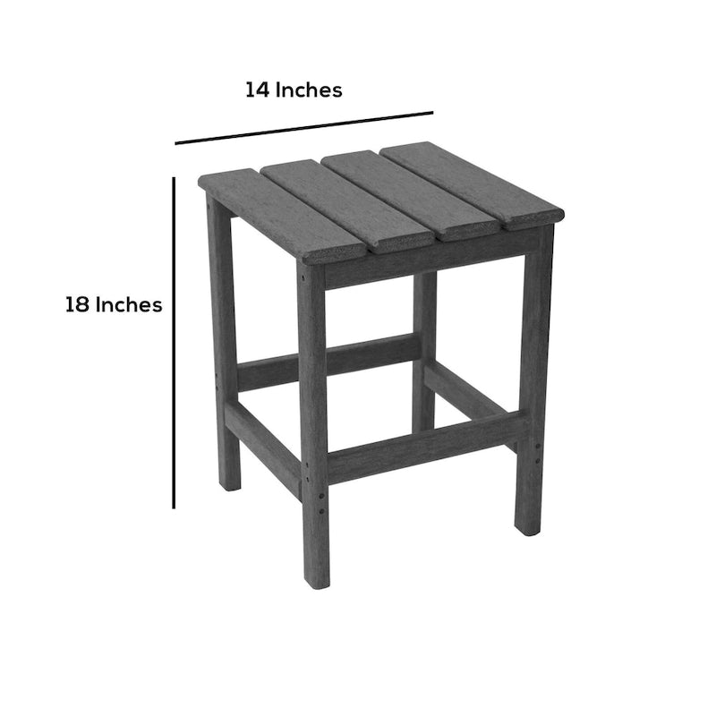 Fauteuil à bascule d'extérieur Polytrends Laguna en PEHD résistant aux intempéries avec table d'appoint (ensemble de 2 pièces)