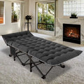 Lit de camping pliant 75 avec matelas de 8,4 cm, couchette portable