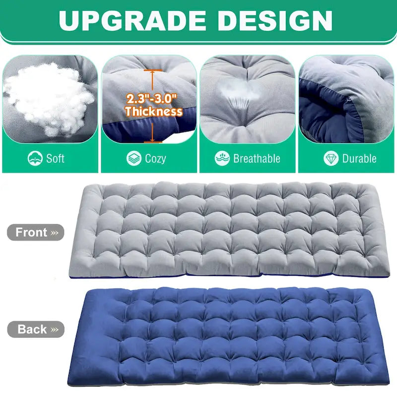 Lit de camping pliant 75 avec matelas de 8,4 cm, couchette portable