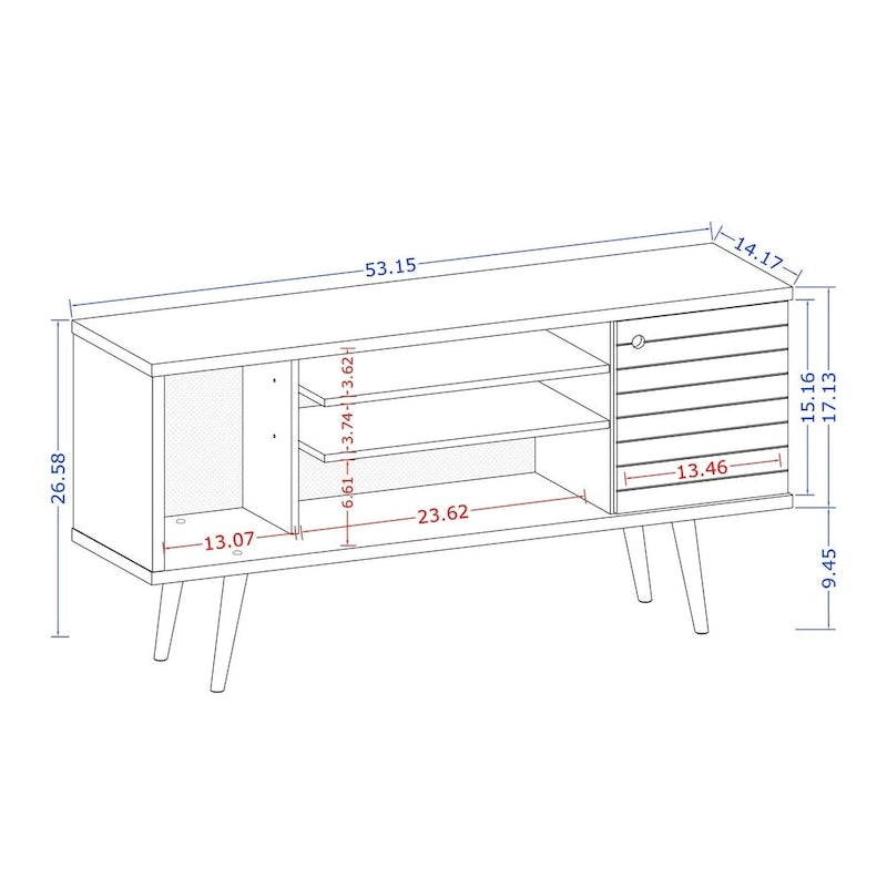 Meuble console média 5 étagères Manhattan Comfort Liberty