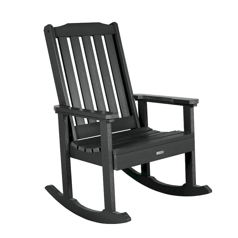 HIGHWOOD Ensemble de 3 : Deux fauteuils à bascule et une table d'appoint