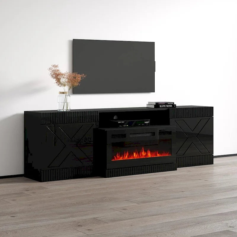 Excellent Meuble TV avec cheminée BL-01
