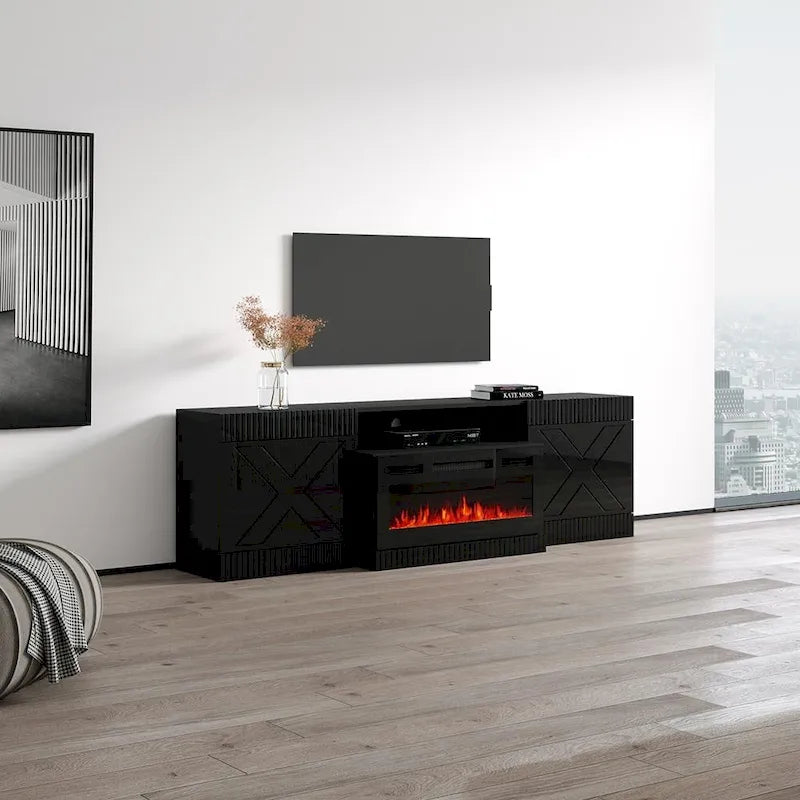 Excellent Meuble TV avec cheminée BL-01