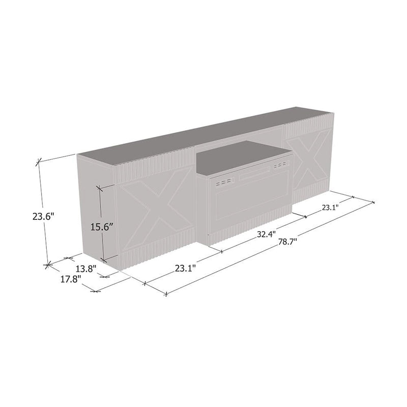 Excellent Meuble TV avec cheminée BL-01