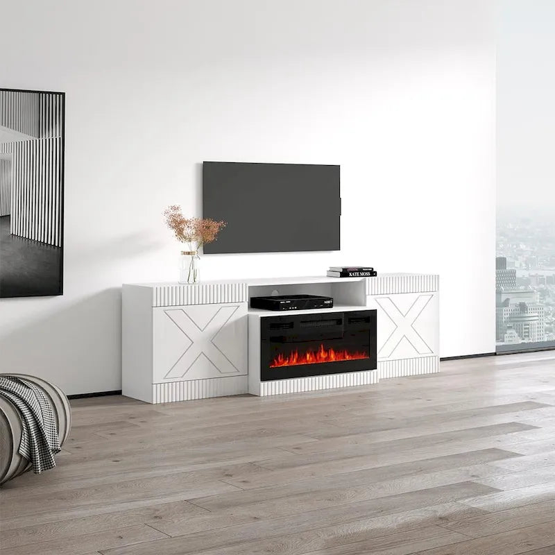 Excellent Meuble TV avec cheminée BL-01