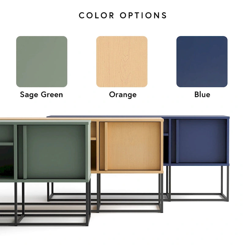 Meuble TV DH BASIC Modern 152 cm avec 16 couleurs de LED, un tiroir et des pieds en métal par Denhour