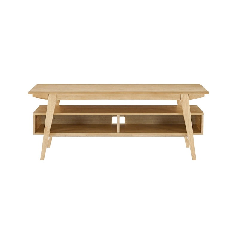 Meuble TV Middlebrook contemporain en bois massif, minimaliste, 47 pouces