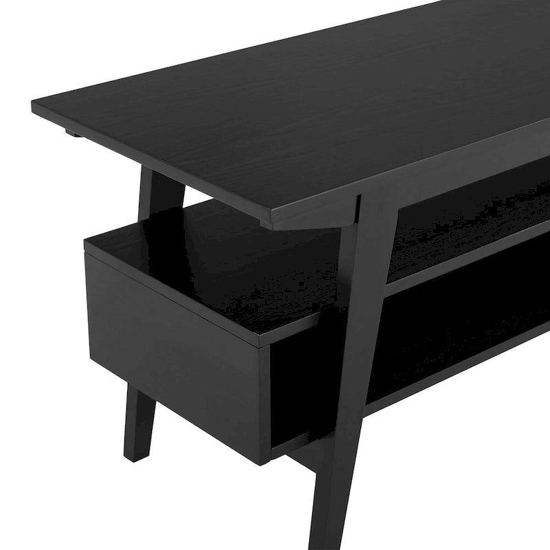 Meuble TV Middlebrook contemporain en bois massif, minimaliste, 47 pouces